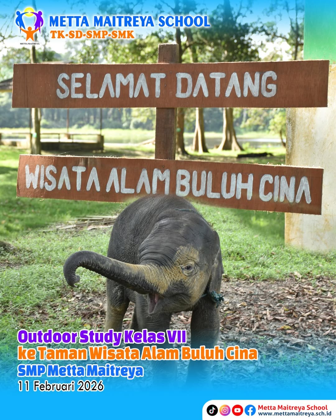 Outdoor Study Kelas VII ke Taman Wisata Alam Buluh Cina